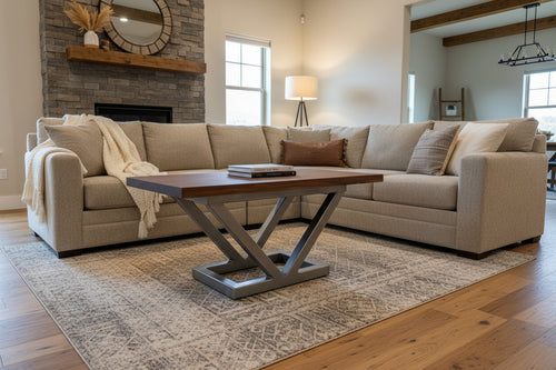 V-Frame Walnut Coffee Table